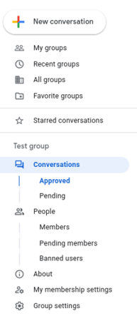 Image showing Google groups page